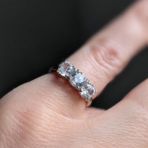 💎SOLD 14K Gold Trinity Ring 3 Carat Zirconia